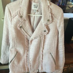 Belle Vere Chanel style frayed edge zip down jacket